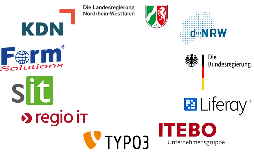 Abbildung mehrerer Logos zur Verdeutlichung der Vernetzung mit diversen Schnittstellen
